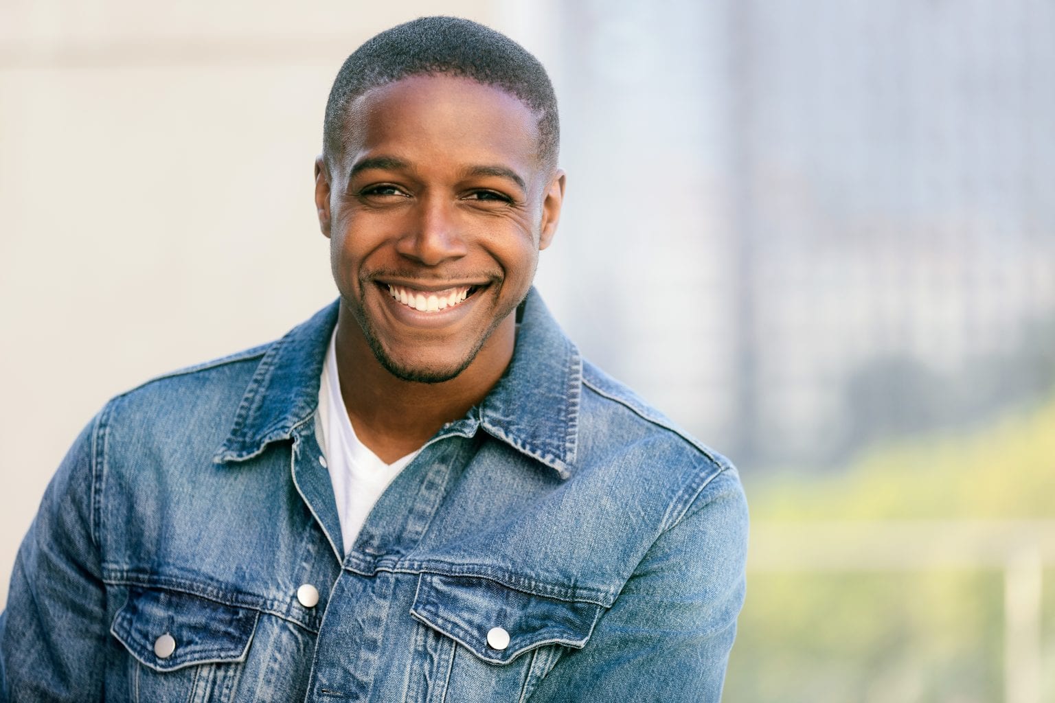 Man smiling with bright, white teeth